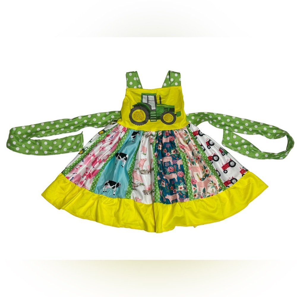 NEW Boutique Girl’s Farm Animals Summer Dress size 12/18 Months - Picture 4 of 10